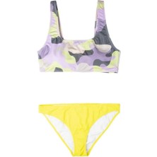 Swimfoam Sarı Kamuflaj Bralet Kadın Bikini Takımı