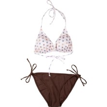 Swimfoam Puantiye Spagetti Üçgen Bikini Takımı