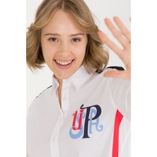 U.S. Polo Assn. Kadın Beyaz Uzun Kollu Gömlek 50263727-VR013