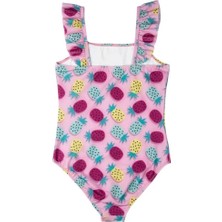 Swimfoam Ananas Desenli Fırfırlı Kız Çocuk Mayo