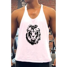 Lion Gym Fitness Tank Top Sporcu Atleti