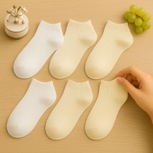 Batushe 6'lı Kadın Çorap - Yazlık Kısa Bilek Çorap Seti - Karışık Renk - 36-40