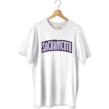 Top Glory Sacramento Baskılı Basketbol T-Shirt Sporcu Tişörtü