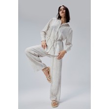 Ekru Regular Batik Gömlek Pantolon Takım