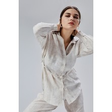 Ekru Regular Batik Gömlek Pantolon Takım