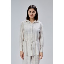 Ekru Regular Batik Gömlek Pantolon Takım