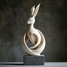 Modern Taş Üstünde Tavşan Home Dekor