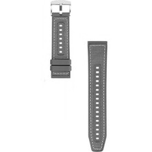 Adige Asus Vivowatch Sp HC-A05 ile Uyumlu Kordon Kayış Dikiş Desenli Silikon KRD102 Lms 22/dds Gri