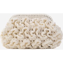 Dericlub Kadın Hasır Handmade Bulut Örgü Çapraz Askılı Çanta Zy 25006 Beyaz
