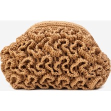 Dericlub Kadın Hasır Handmade Bulut Örgü Çapraz Askılı Çanta Zy 25006 Taba