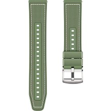Adige Kieslect K11 ile Uyumlu Kordon Kayış Dikiş Desenli Silikon KRD102 Lms 22/dds Yeşil