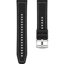 Apsuwa Preo Pwatch S1 ile Uyumlu Kordon Kayış Dikiş Desenli Silikon KRD102 Lms 20/dds Siyah