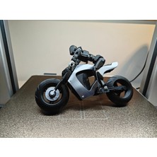 3D Baskı Spor Motosiklet + Dummy Sürücü Figürü – Hareketli Tekerlekli Koleksiyon Seti