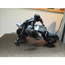 3D Baskı Spor Motosiklet + Dummy Sürücü Figürü – Hareketli Tekerlekli Koleksiyon Seti