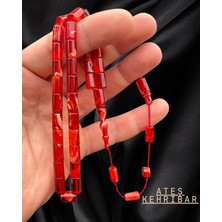 Erbab-ı Kehribar Özel Tasarım Ateş Kehribar Tesbih