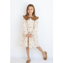 Yakalı Keten Elbise