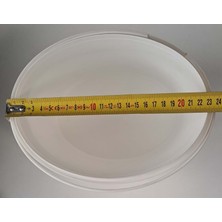3 Litre Plastik Kova - Beyaz - 3 Lt Saplı - Sızdırmaz Kilitli Çok Amaçlı Kapaklı Kova - Boya Kovası , Zeytin Kovası , Saksı Vb Alanlarda Kullanılabilir - Gıda Uyumlu Değildir