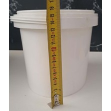 3 Litre Plastik Kova - Beyaz - 3 Lt Saplı - Sızdırmaz Kilitli Çok Amaçlı Kapaklı Kova - Boya Kovası , Zeytin Kovası , Saksı Vb Alanlarda Kullanılabilir - Gıda Uyumlu Değildir