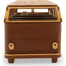 Volkswagen T1 Ahşap Model Araba - Retro Vw Minibüs Maketi - 91 Parça Ahşap 3D Kit