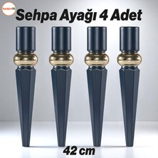 Elips 4 Adet Sehpa Ayağı 42 cm Plastik Antrasit Masa Ayak Mutfak Sehpası Masası Mobilya Ayakları