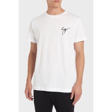 Giuseppe Zanotti Logolu Pamuklu Regular Fit Bisiklet Yaka T Shirt Erkek T Shirt IRU0007