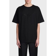 Giuseppe Zanotti Taş Logolu Pamuklu Regular Fit T Shirt Erkek T Shirt IRU2003