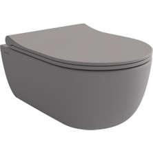 Bocchi V-Tondo Rimless Kısa Asma Klozet ve Orjinal Ince Kapak 1417-006-0128