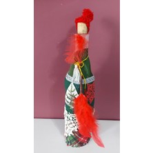 Yılbaşı El Yapım Şarap Şişe El Eşşiz Sanat Zanaatkar Güzellik Temalı 1 Adet