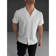 Defy Moda Iki Iplik Kumaş  Gömlek - Beyaz