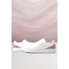 Rakerplus Tbons Özel Tasarım Beyaz Hakiki Deri Kadın Bağcıklı Sneaker Ayakkabı