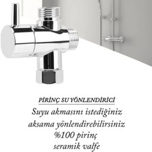 Krom Fonksiyonlu Yağmurlama Tepe Duş Seti