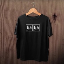 Defy Moda Babalar Günü Baskılı T-Shirt - Siyah