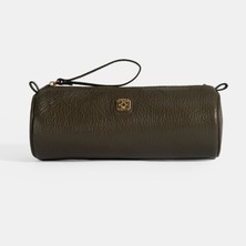 Desa Yeşil Deri Kalemlik Tıraş Makyaj Çantası Şık Görünüm ve Ergonomik Tasarım