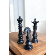 Dekoratif Mini Satranç Biblo 3'lü Set