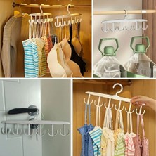 Roichil 1 Adet Yer Tasarruflu 6 Kancalı Plastik Dolap Içi Düzenleyici Pratik Askı