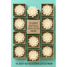 15 Adet Soya Lotus Mum Düğün Nikah Nişan Özel Gün Hediyelik Kişiye Özel