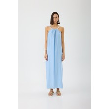 Boncuk Askılı Elbise