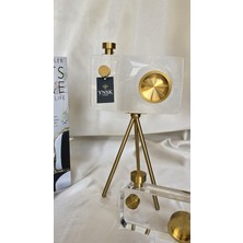 Tripot Ayaklı Kristal Cam Fotoğraf Makinesi Dekoratif Obje - Büyük Boy