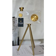 Tripot Ayaklı Kristal Cam Fotoğraf Makinesi Dekoratif Obje - Büyük Boy