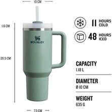 Stanley Quencher Pipetli Termos Bardak 1.18 Lt