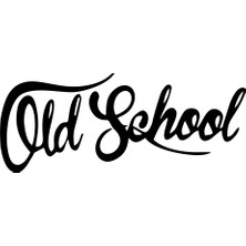 Old School Araba Sticker 17X17 cm Siyah