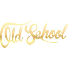Old School Araba Sticker 17X17 cm Gold
