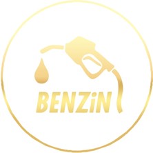 Benzin Araba Sticker 17X17 cm Gold