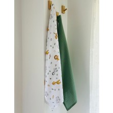 Fulya Tuhafiye Ftbabycollection  Pamuk 2'li Müslin Bebek Battaniye Seti Oeko- Tex Sertifikalı Müslin örtü 80 x 90 cm