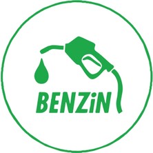 Benzin Araba Sticker 17X17 cm Yeşil
