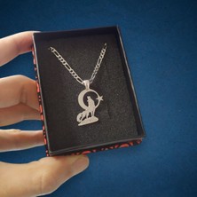 Modahilye 925 Ayar Gümüş Bozkurt Ayyıldız Kolye