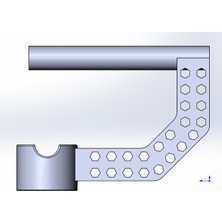 BYR 3d Model "ipower Gbm4108h-120t Motorlar Için Gimbal Kolu (dslr Kamera Için El Sabitleyici 3 Eksenli Fırçasız Gimbal)" (plastik Aparattır)