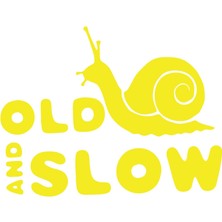 Old And Slow Salyangoz Araba Sticker 17X17 cm Sarı