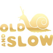 Old And Slow Salyangoz Araba Sticker 17X17 cm Gold