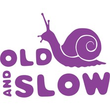 Old And Slow Salyangoz Araba Sticker 17X17 cm Mor